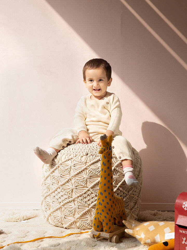 Off-White Knitted Star Bodysuit