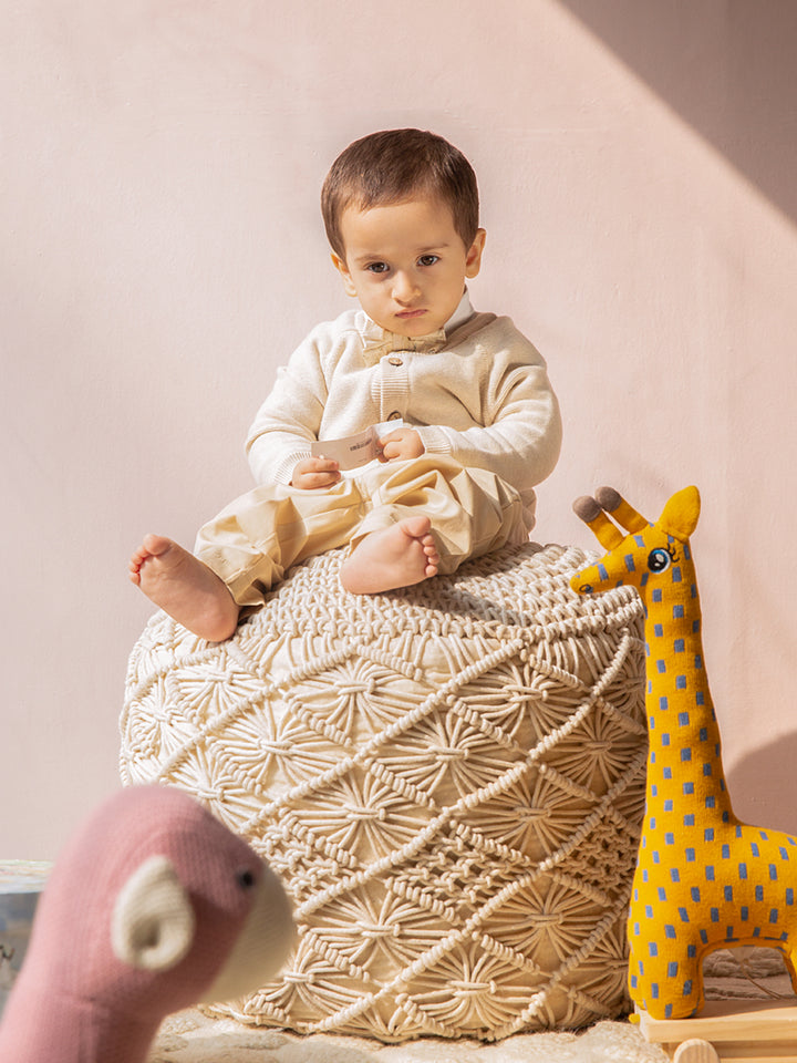 Cardigan with Sherpa- Cream