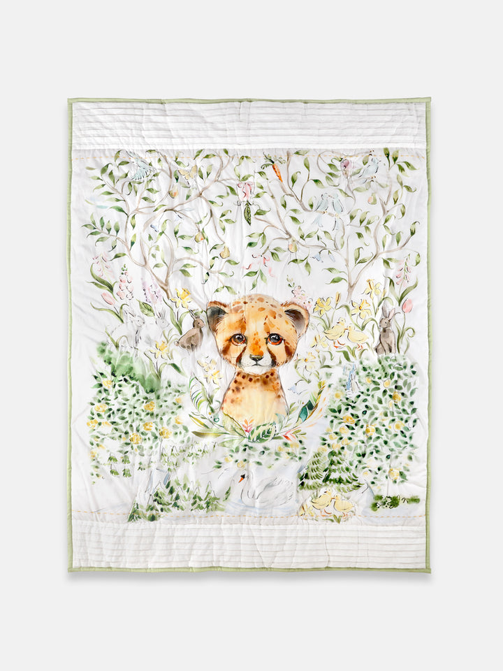 A mystical piece of furnishing featuring 'Little Leo' in an enchanted forest to let your little bub enjoy a warm and soft night of deep sleep with the cute 'Little Leo'