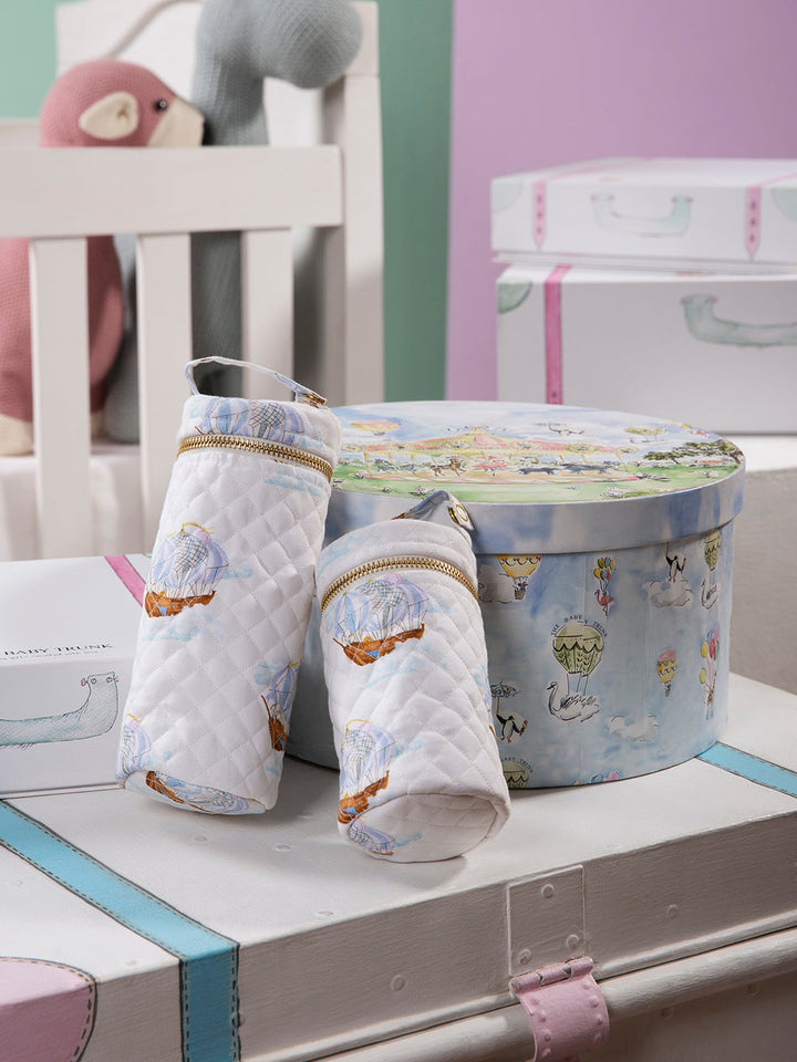 BABY & TODDLER 100% Egyptian Cotton BOTTLE COVER SET: ELE'S EXPEDITION SET OF 2 for your baby