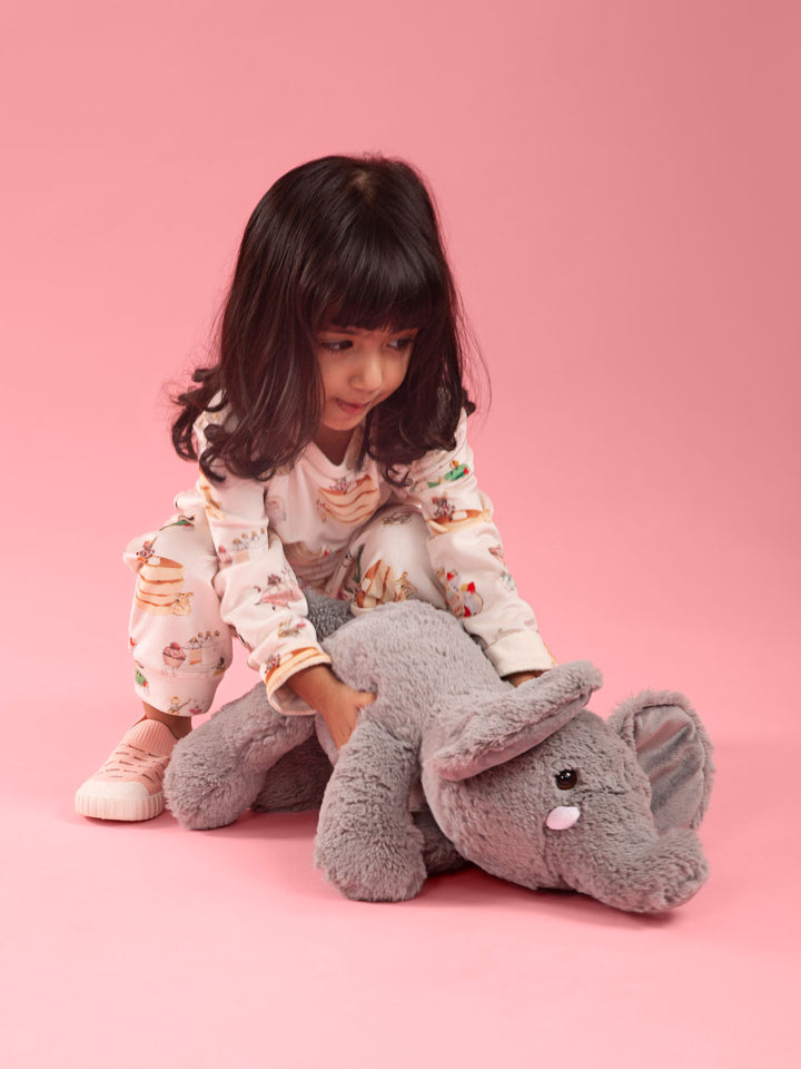 Elephant - Grey Soft Cuddle Toy for kids playing