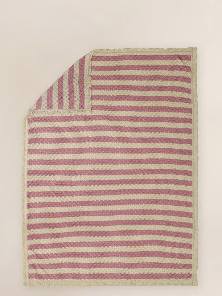Rosy Dreams Stripe Baby Blanket