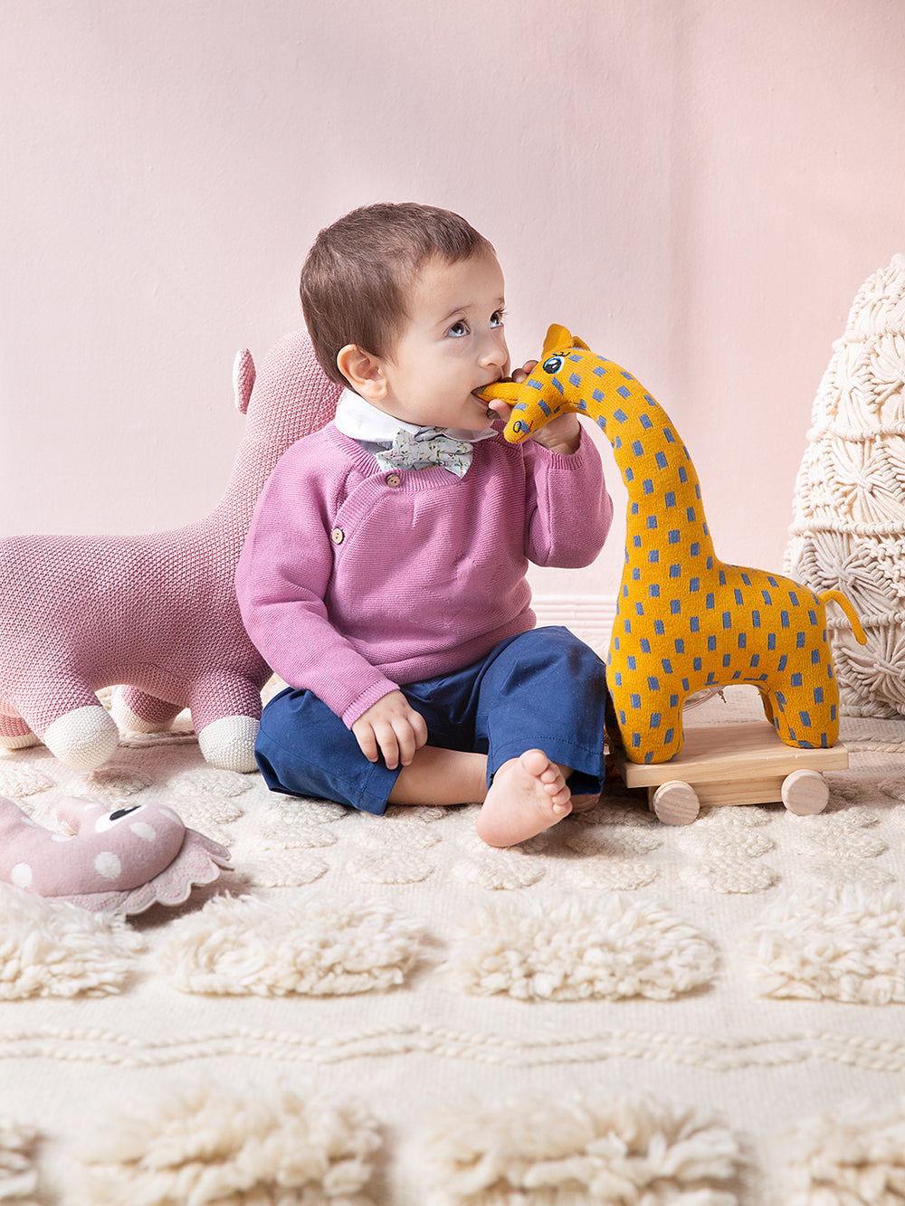 Pink Side Button Knitted Cardigan for the warm and cozy winters