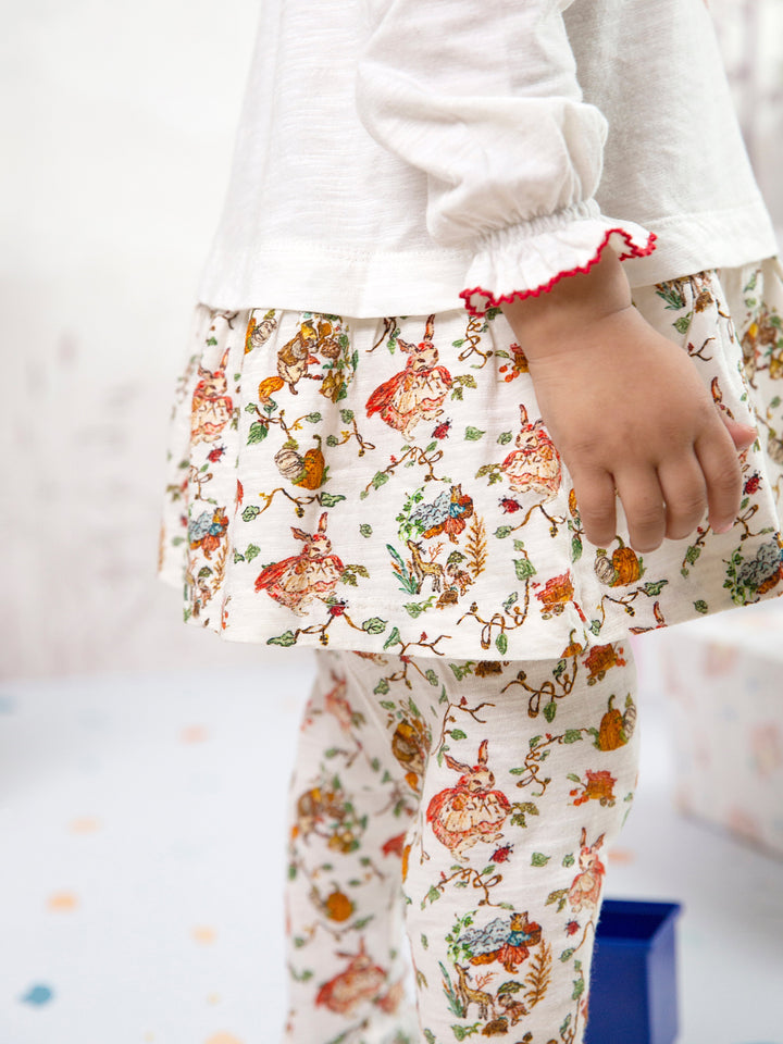 PEPLUM CO-ORD SET-RED RIDING HOOD