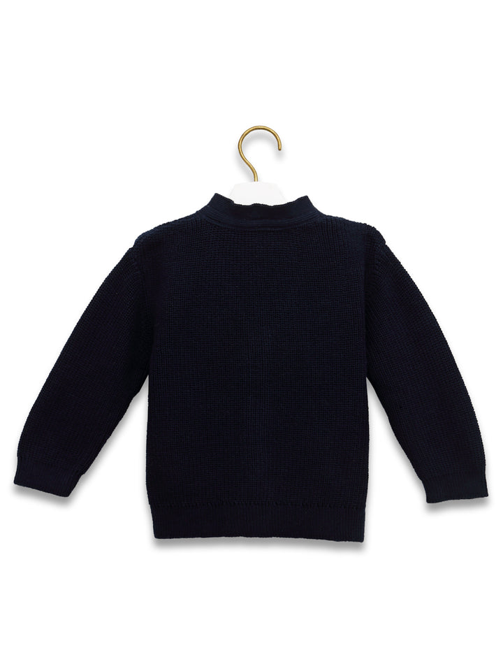 Baby Ribbed Cardigan Navy
