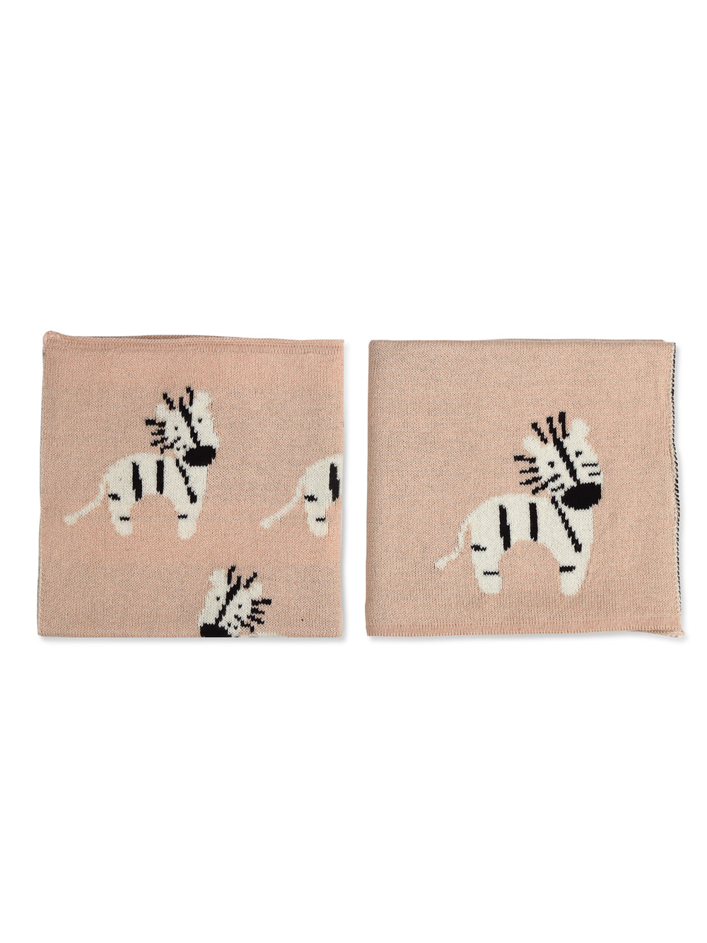 Peach Zebra Napkin Set for your baby gentle skin