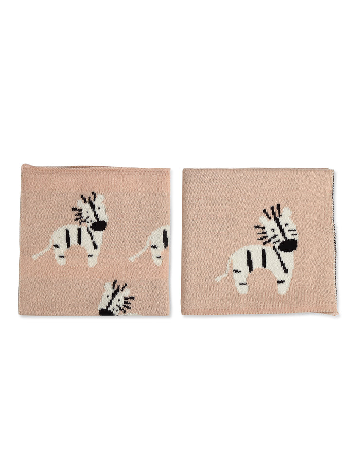 Peach Zebra Napkin Set for your baby gentle skin