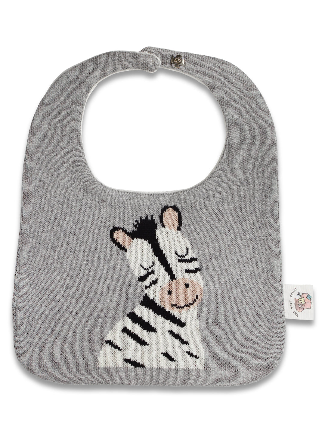 Zebra Knitted Bib is the perfect addition to mealtime with your little one.
