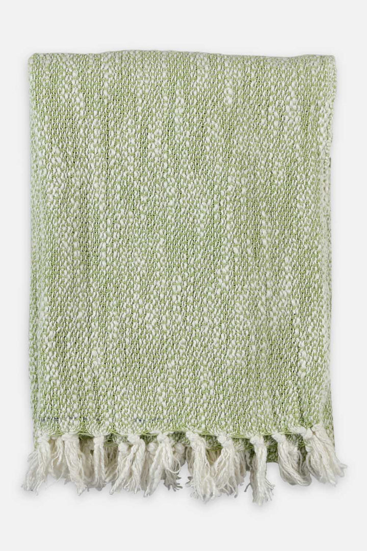 FEEDING Cotton Throws - green