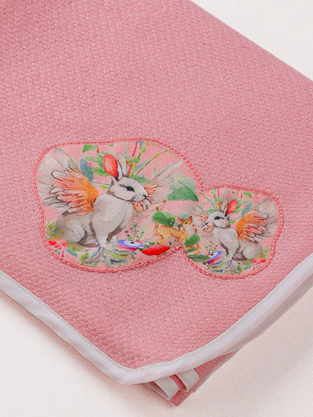 Blush Bunny Patch Baby Blanket
