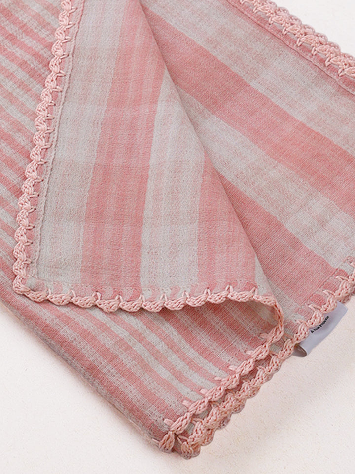 Reversible Blush Wool Baby Blanket