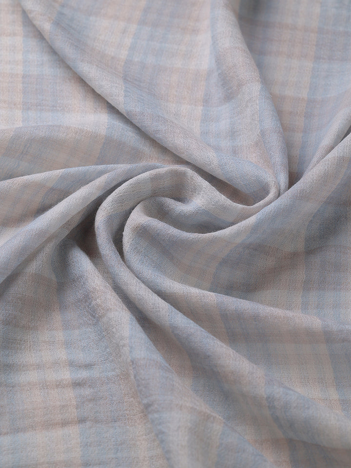 Reversible Blue Wool Baby  Blanket