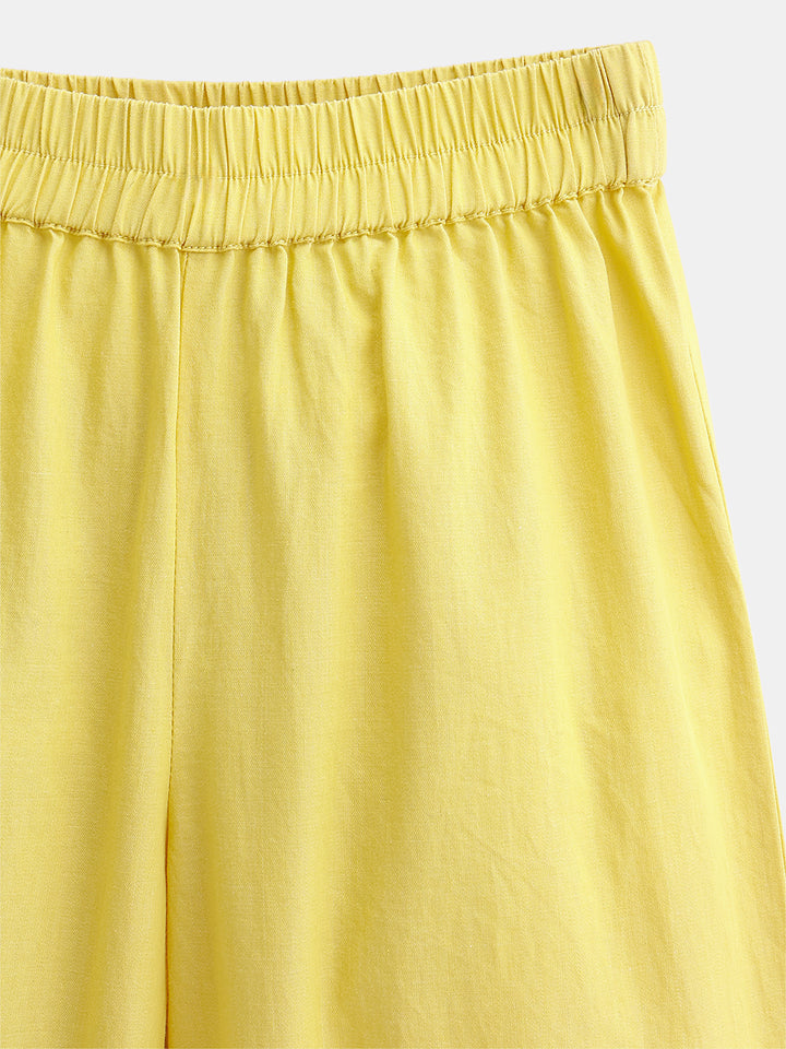 Boy's Kurta Pyjama Set in Yellow - Little Giraffe