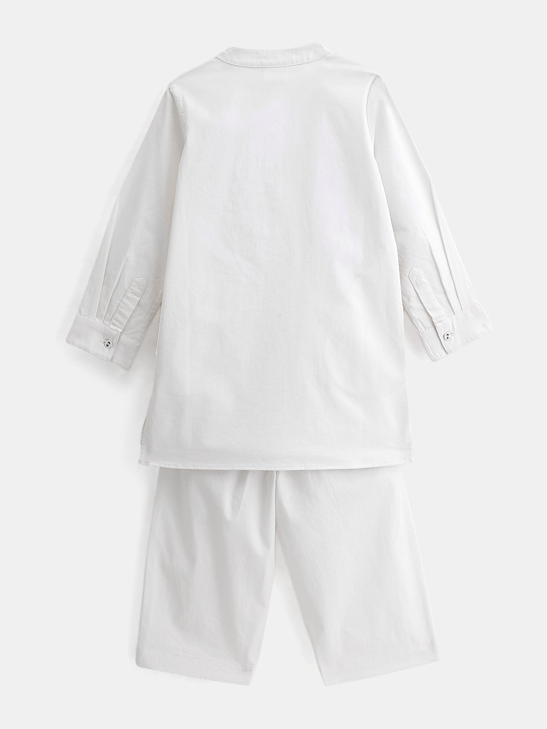 Boy's Kurta Pyjama Set in White - Little Elephant
