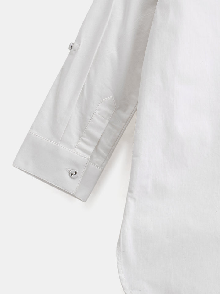 Boy's Pathani Kurta Salwar Set in White - Bambi