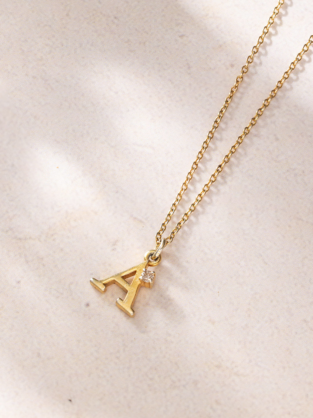 Initial Diamond Pendant