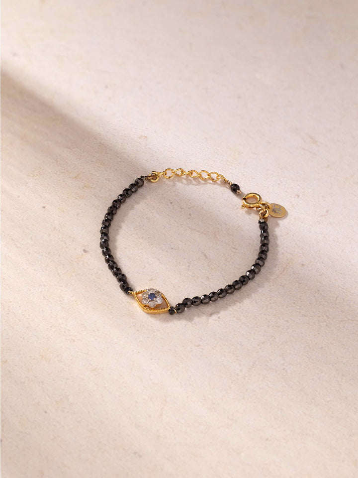 14 KT Gold and Diamond Protection - Evil Eye Bracelet for Baby