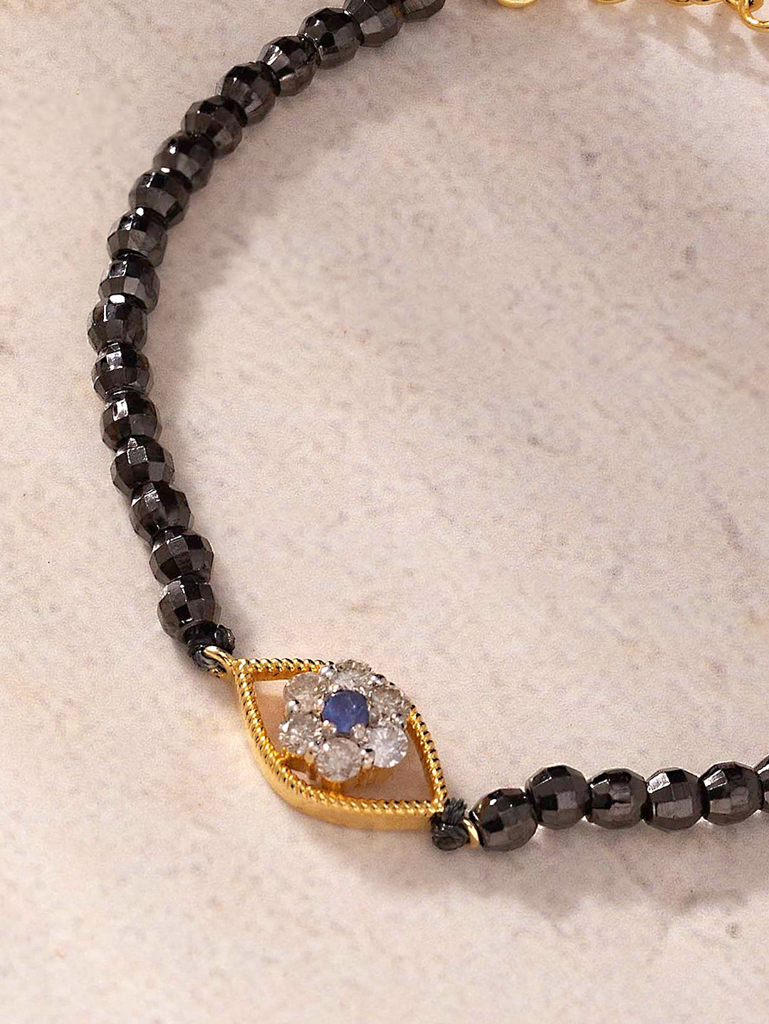 14 KT Gold and Diamond Protection - Evil Eye Bracelet for Baby