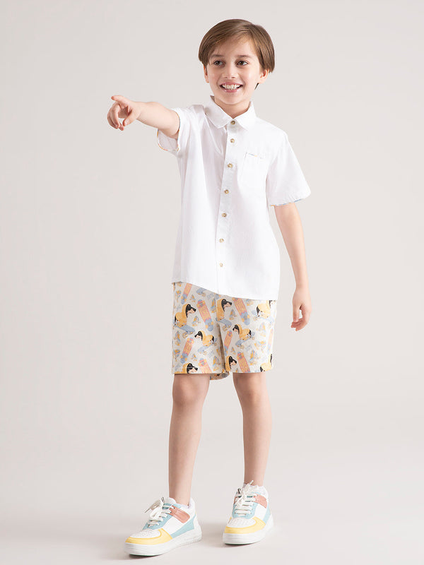 Baby Boy Co-ord Set: Shirt and shorts Skater Dog