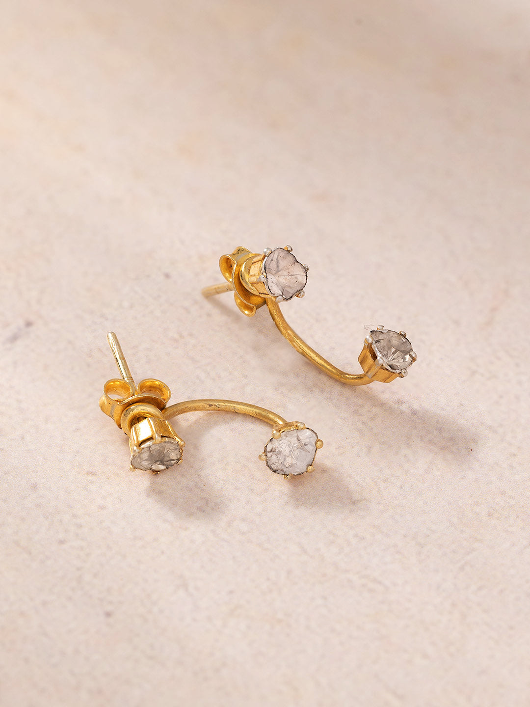 Dual Polki Diamond Earrings