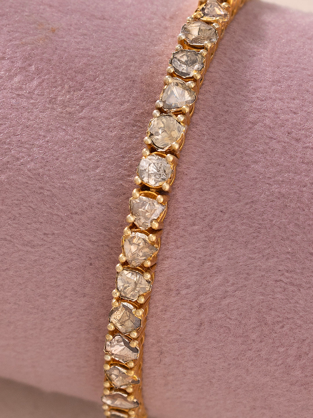 Soft Glow Polki Tennis Bracelet for Mom