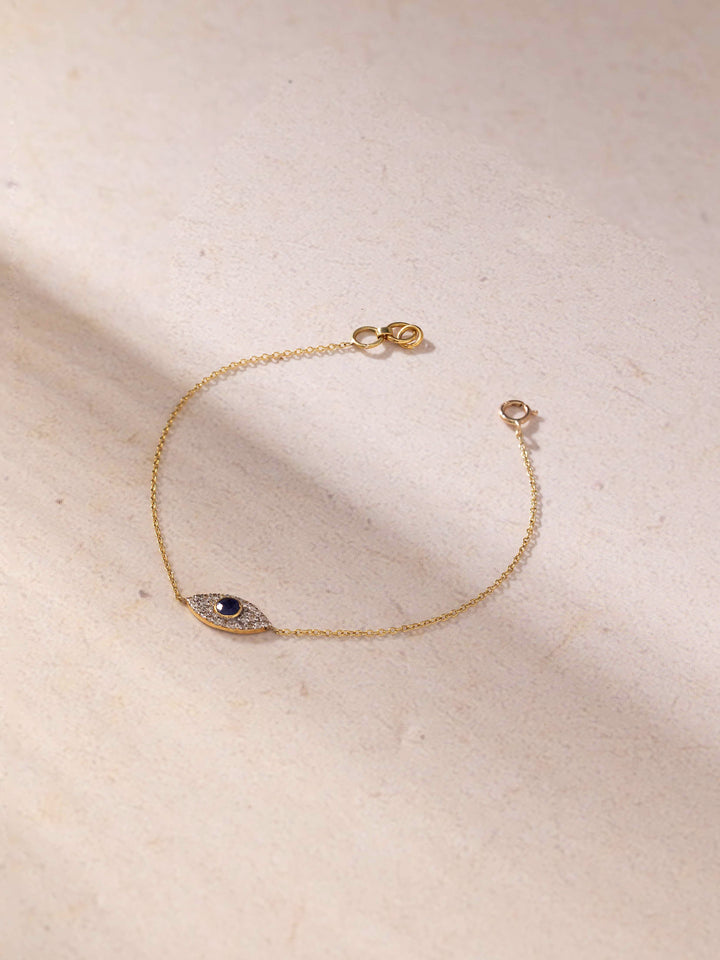 Gold Evil Eye Diamond - Mom Bracelet