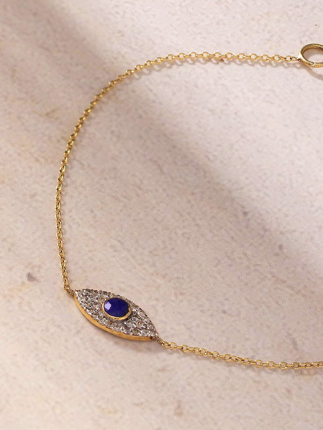 Gold Evil Eye Diamond - Mom Bracelet