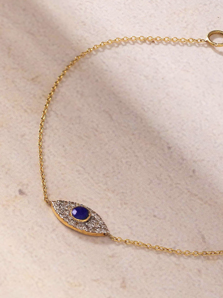 Gold Evil Eye Diamond - Mom Bracelet