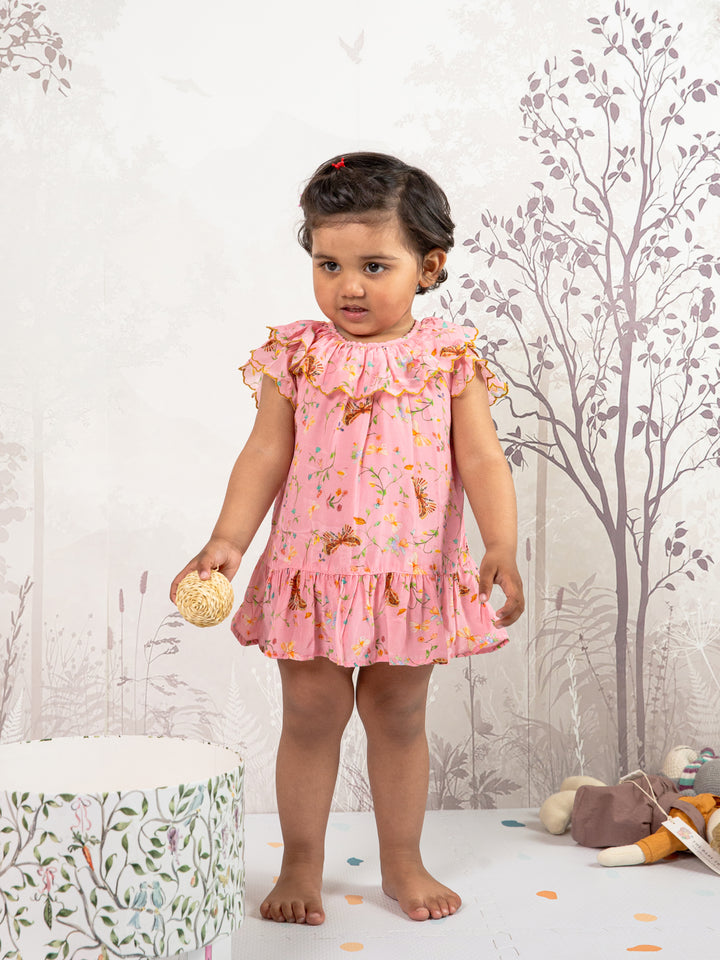 Butterfly Garden Dress-Pink