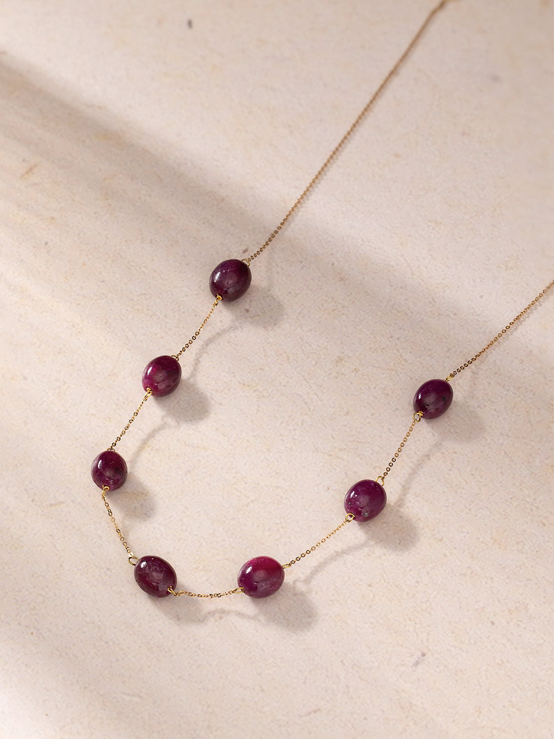 The Daily Luxe Ruby Gemstone Chain