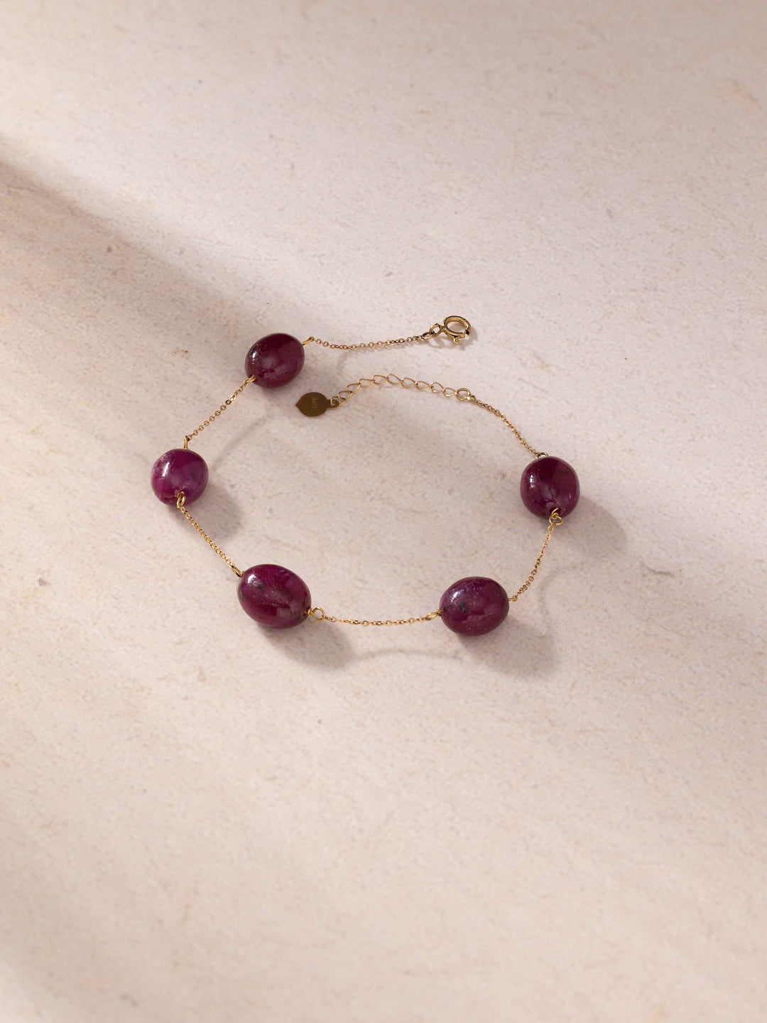 The Luxe Daily Bracelet | 14K Gold & Ruby | Stackable Everyday Jewelry