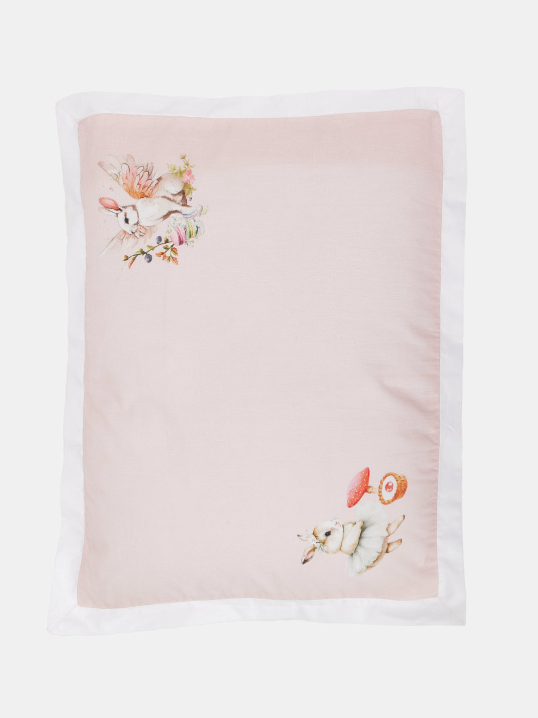 Blush Bunny Bedsheet Set with Pillow Covers