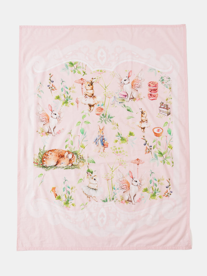 Blush Bunny Bedsheet Set with Pillow Covers