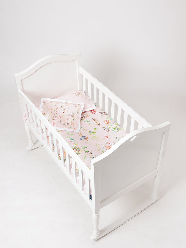 Blush Bunny Bedsheet Set with Pillow Covers