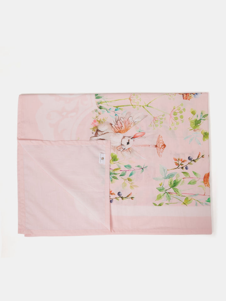 Blush Bunny Bedsheet Set with Pillow Covers