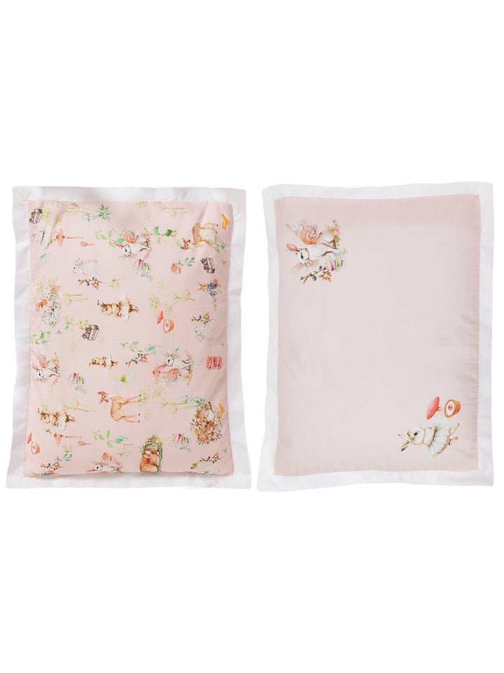 Blush Bunny Bedsheet Set with Pillow Covers