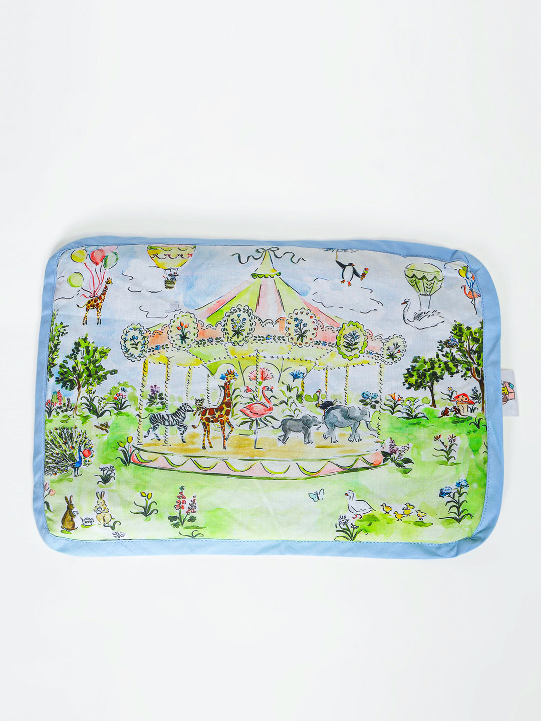 Baby Head Shaping Organic Mustard Seed Pillow - Carnival Carousel