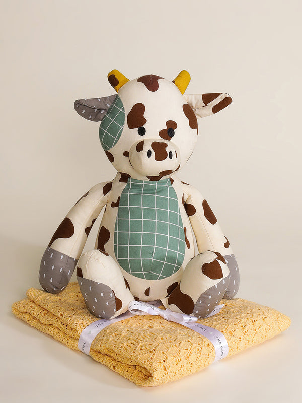 Milou Moo Cuddle Toy & Baby Blanket Set