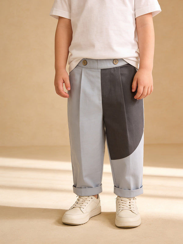 Unisex Kids Colorblock Casual Pants