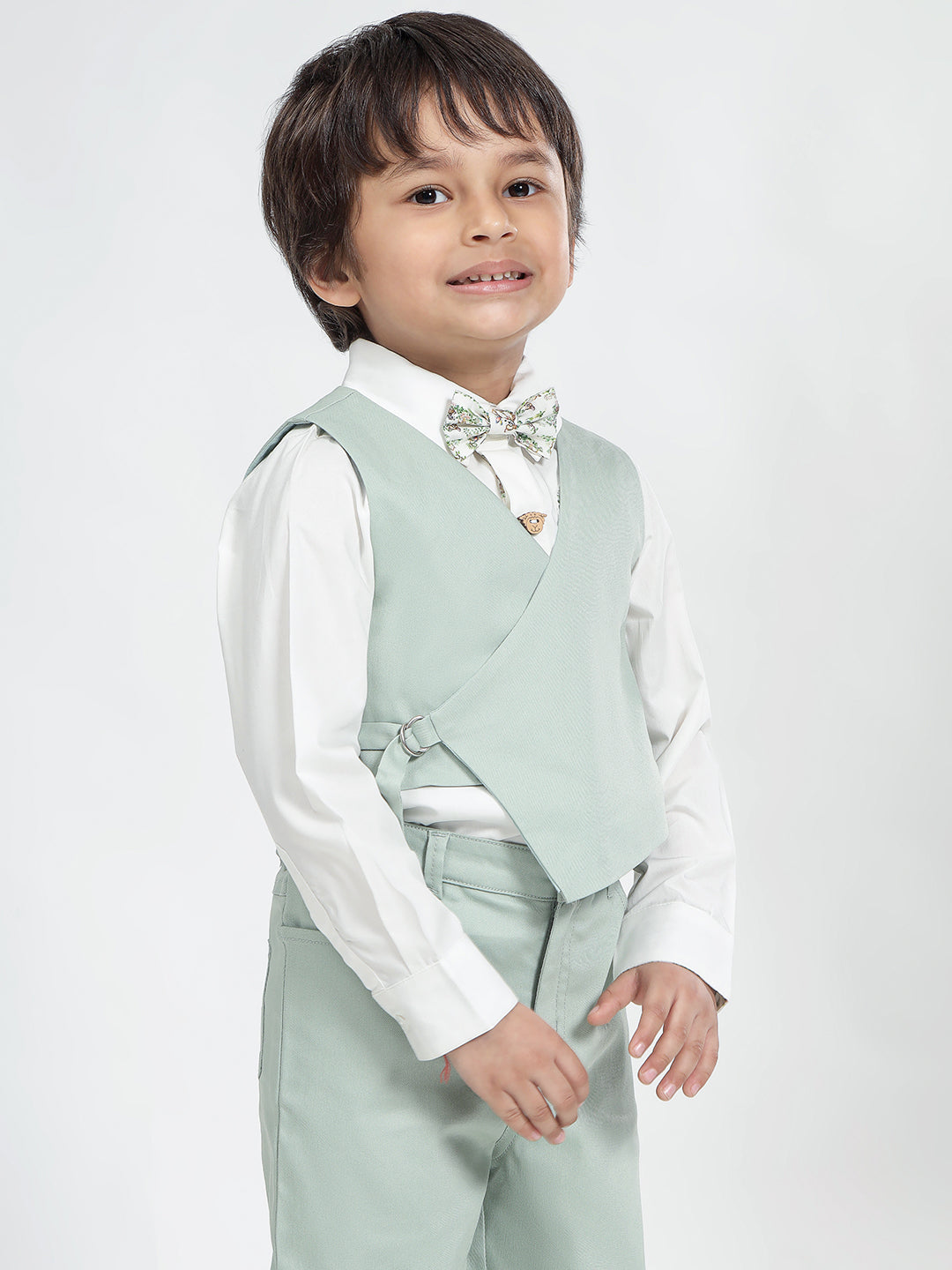 Boy's Formal Vest in Sage Green - Bambi