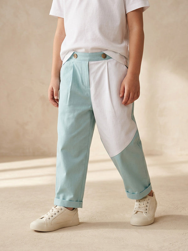 Kids Unisex Color Block Everyday Trousers
