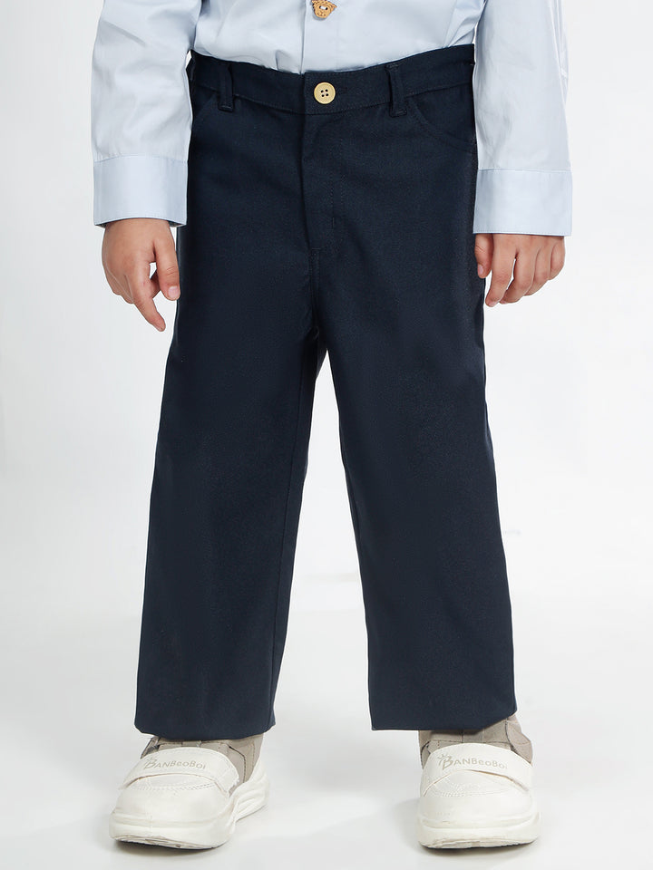 Boy's Cotton Trousers in Navy Blue - Peter Rabbit