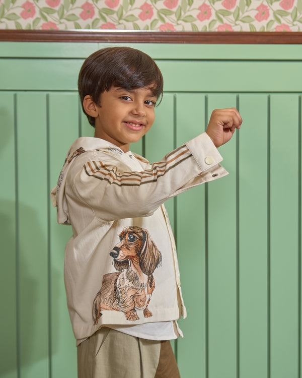 Friendly Dog Printed Shacket