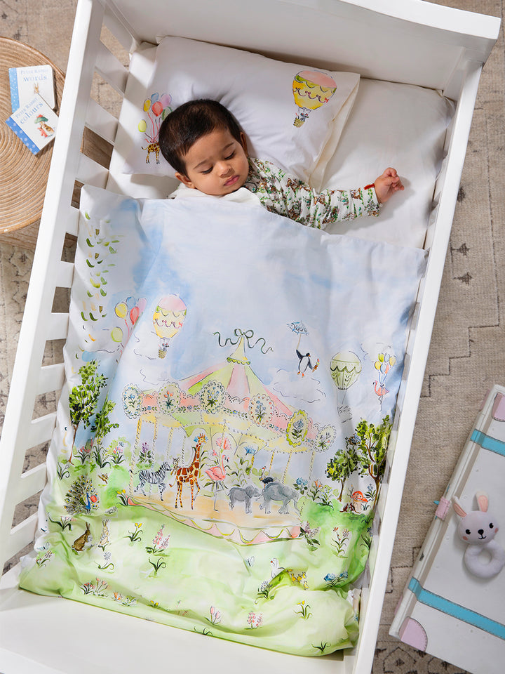 Newborn Baby Comforter Lightweight - Carnival Carousel