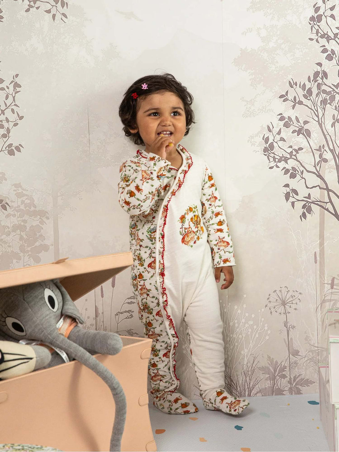 Soft Cotton Baby Bodysuit Red Riding Hood Print