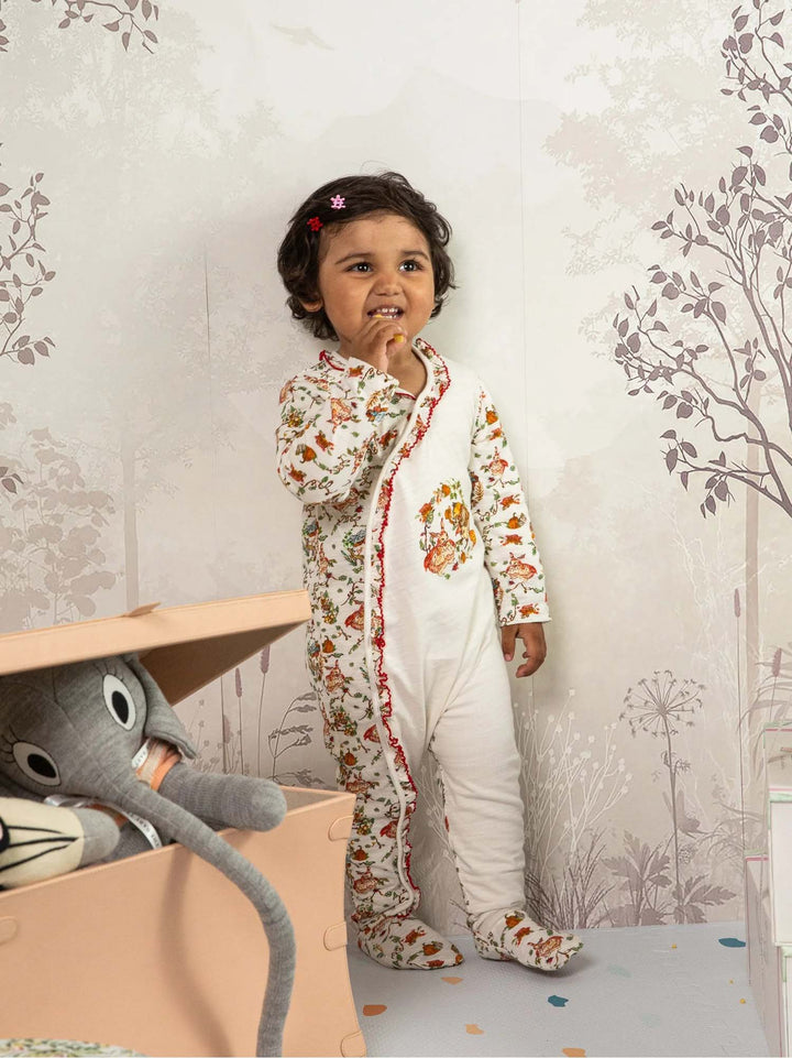 Soft Cotton Baby Bodysuit Red Riding Hood Print