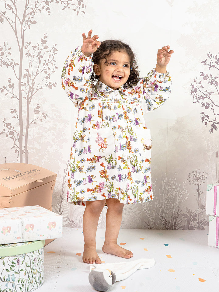 Cotton Corduroy Dress - Garden Fairies