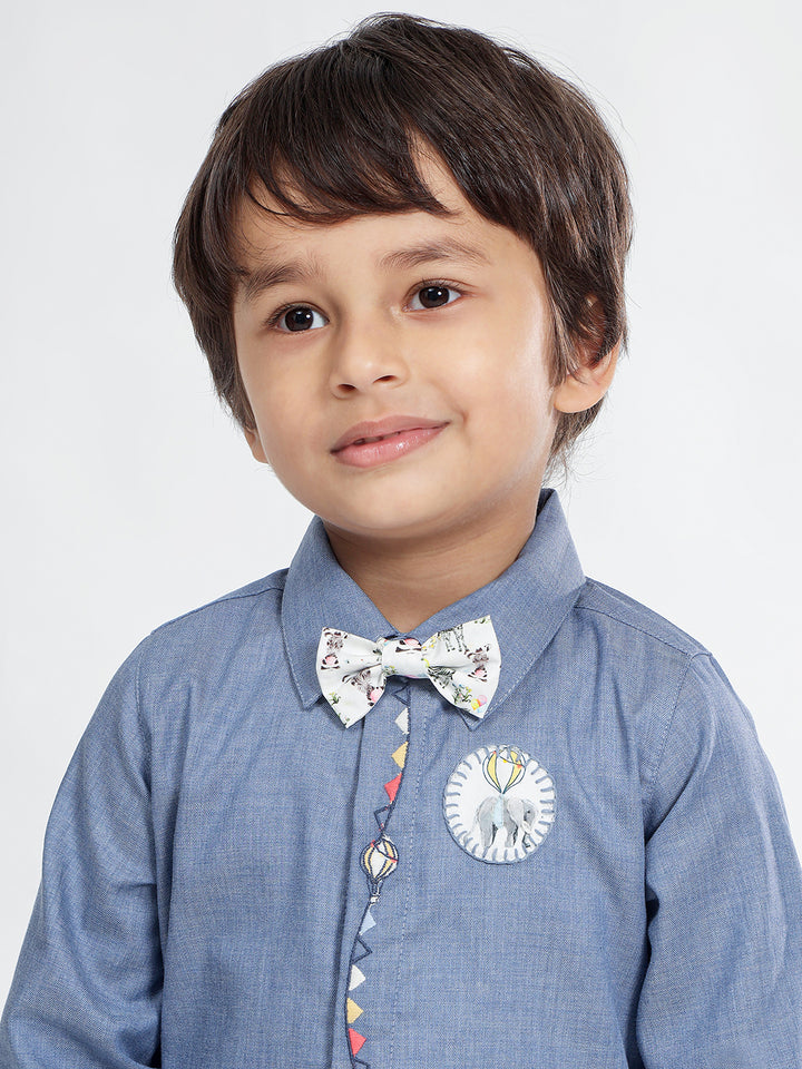 Boy's Cotton Bow Tie in Black - Zazzy Zebra