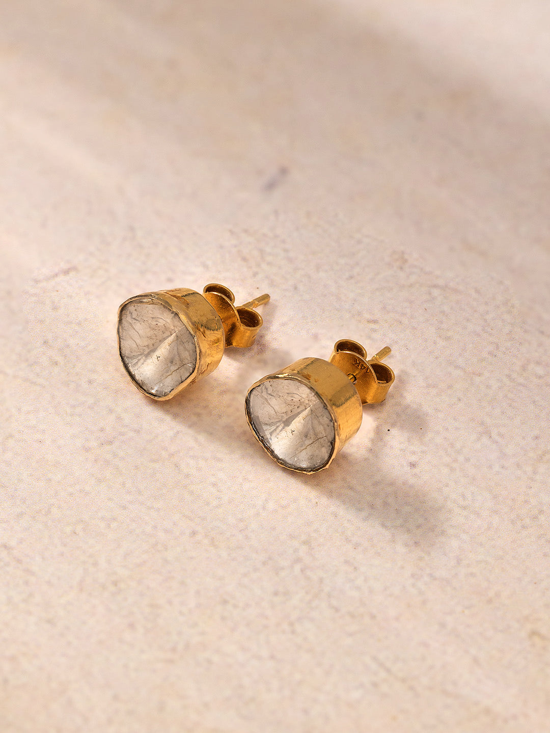 Polki Gold  Studs Earrings