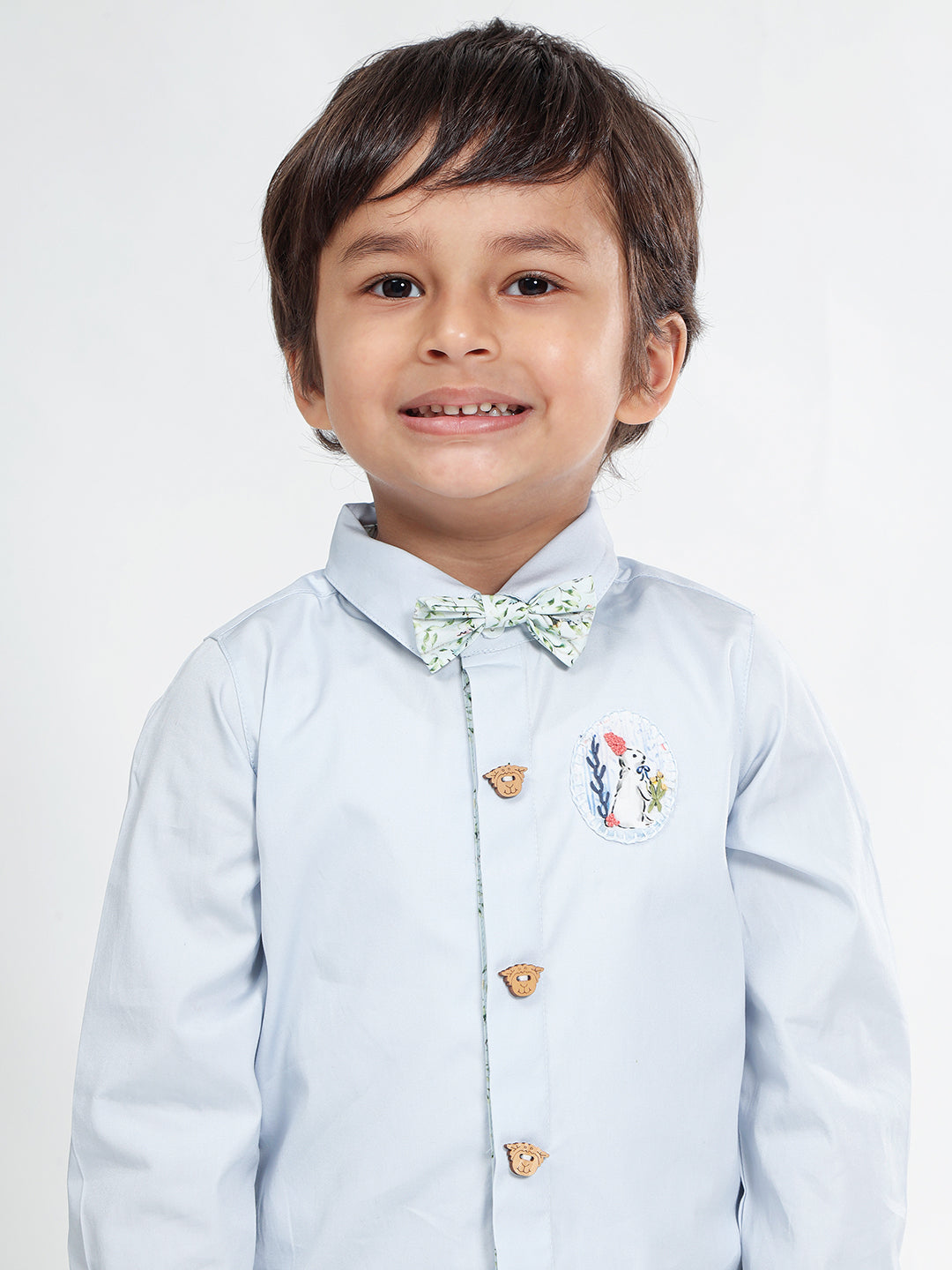 Boys Cotton Shirt in Blue - Peter Rabbit